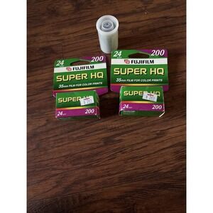 Vintage 3 FUJIFILM 35mm Fujicolor Super HQ 200 Speed 24 EXP. Film NOS (expired)